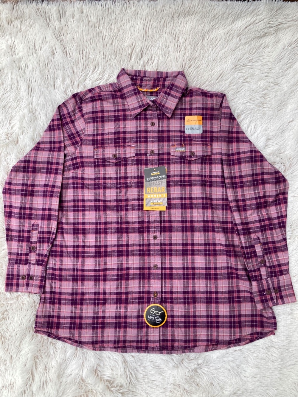 NWT Ariat Rebar Flannel  Durastar Long  Sleeve Work Shirt Women’s Size 1X